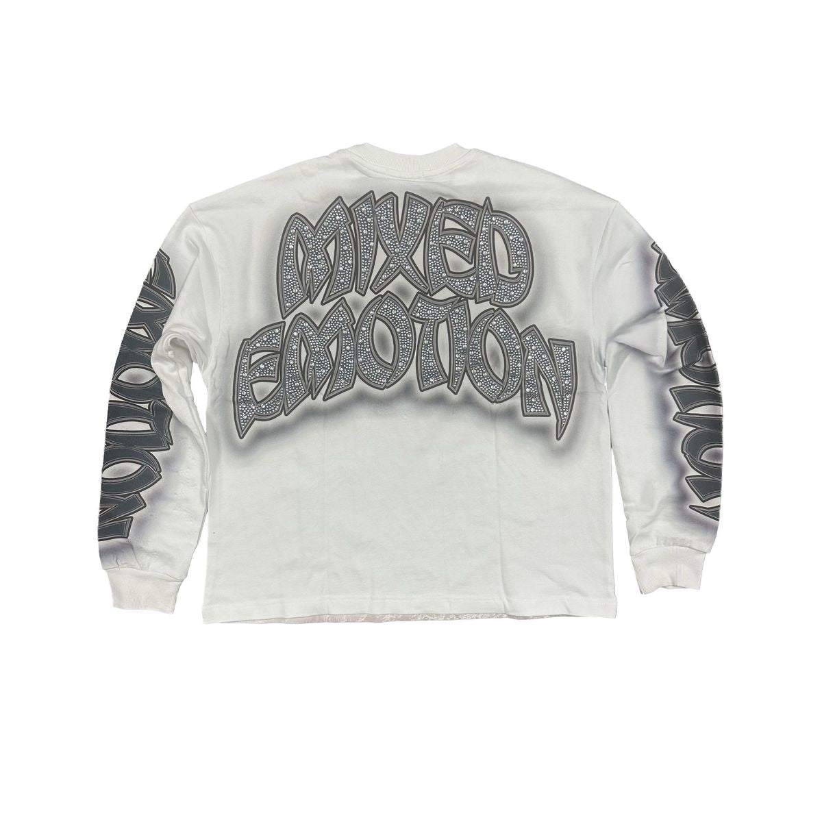 Mixed Emotion White Skull Long Sleeve