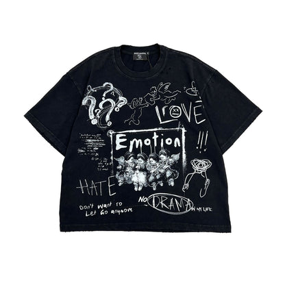 Mixed Emotion Black Tee