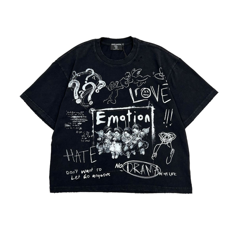 Mixed Emotion Black Tee