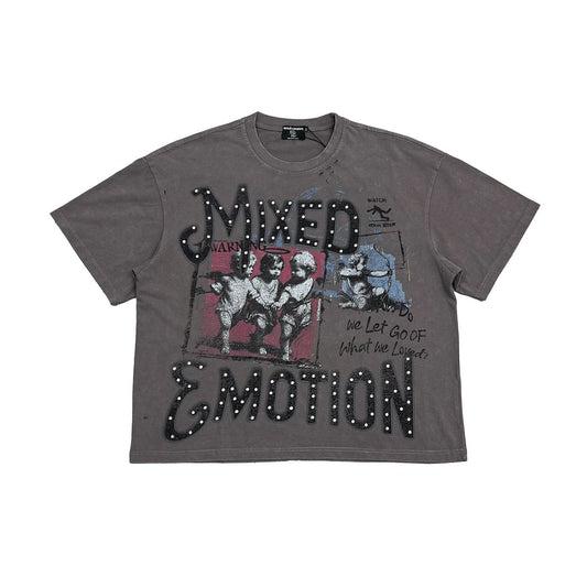 Mixed Emotion Grey Short Sleeve